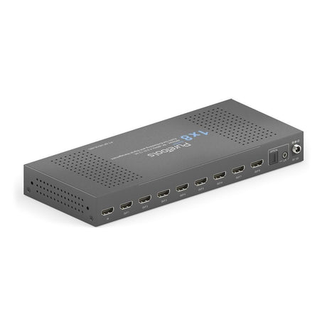 PT-SP-HD18-48G PureTools - 1x8 HDMI2.1 komutatorius - 48Gbps - 8K (60Hz 4:2:0) 12 bit, garso išskyrimas ir signalo valdymas