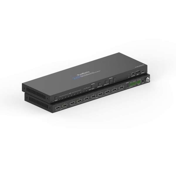 PT-SP-HD28-48G PureTools - 2x8 HDMI 2.1 komutatorius/splitteris - 48Gbps - 8K (60Hz 4:2:0) 12 bit, garso išskyrimas ir signalo valdymas