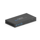 PT-SW-UH21DS-40G PureTools - 2x1 HDMI 2.1 dviejų ekranų KVM komutatorius - 40Gbps - dviejų ekranų, keturi USB, greitas perjungimas HDMI / USB-C + 100W PD