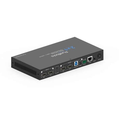 PT-SW-UH21DS-40G PureTools - 2x1 HDMI 2.1 dviejų ekranų KVM komutatorius - 40Gbps - dviejų ekranų, keturi USB, greitas perjungimas HDMI / USB-C + 100W PD