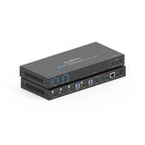 PT-SW-UH41-48G PureTools - 4x1 HDMI 2.1 KVM komutatorius - 48Gbps - KVM, Quad USB, greitas perjungimas Dual HDMI / Dual USB-C + 100W PD