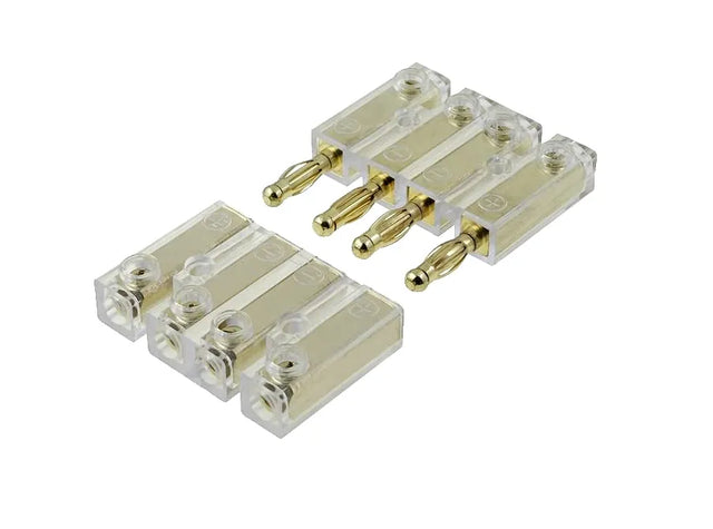 Paauksuota bananinė jungtis, laidų sujungimui