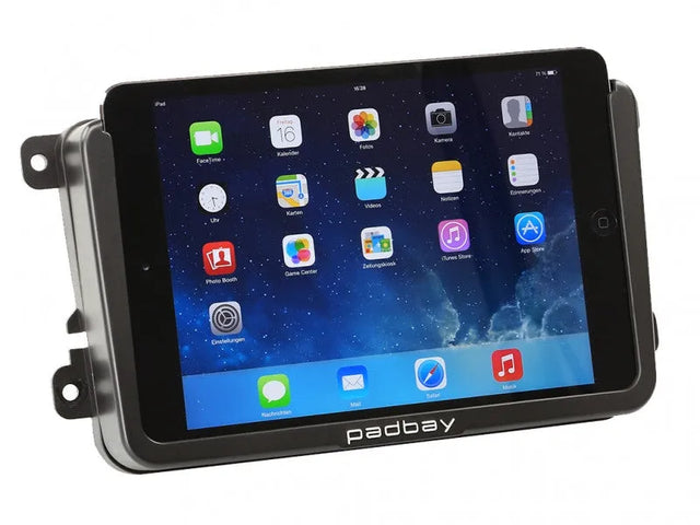 PadBay 1 ar 2-DIN laikiklis Jūsų Apple iPad mini planšetei M-Benz