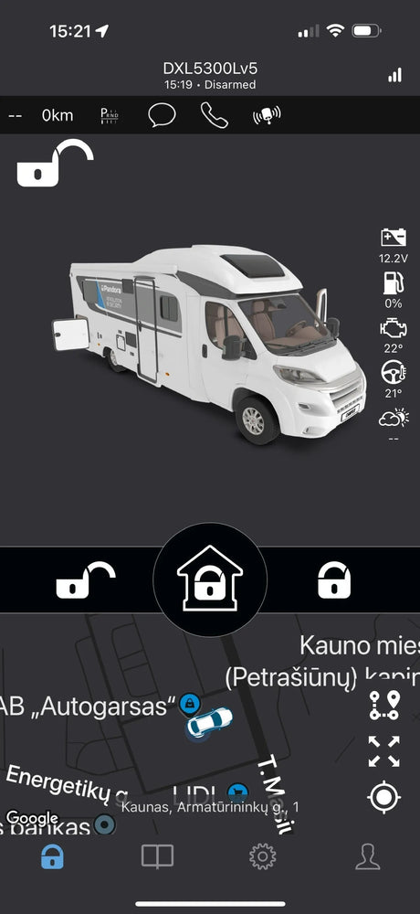 Pandora CAMPER MINI, išmani signalizacija kemperiui