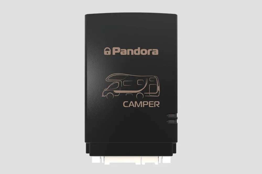 Pandora CAMPER V3, apsaugos sistema kemperiams - Šoninis vaizdas su jungtimis apačioje