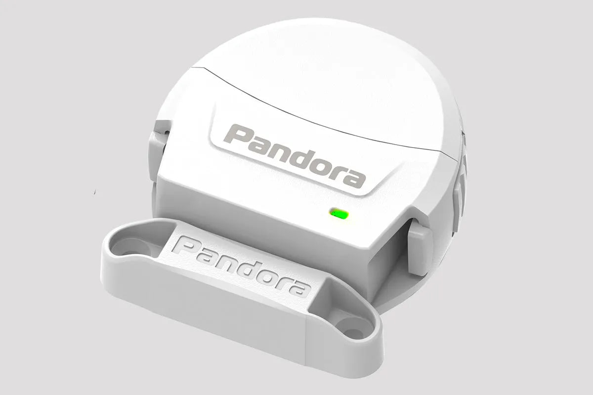 Pandora CAMPER V3, apsaugos sistema kemperiams - balta apsaugos sistema su žaliu indikatoriumi