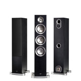 Paradigm Prestige 95F, grindinės garso kolonėlės (įvairių spalvų) - galinė panelė su jungtimis ir ventiliacijos anga