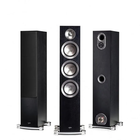 Paradigm Prestige 95F, grindinės garso kolonėlės (įvairių spalvų) - galinė panelė su jungtimis ir ventiliacijos anga