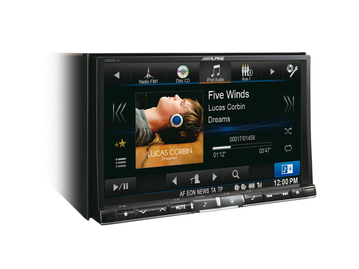 Pažangi navigacinė sistema Alpine X800D-U, su 8-ių colių ekranu