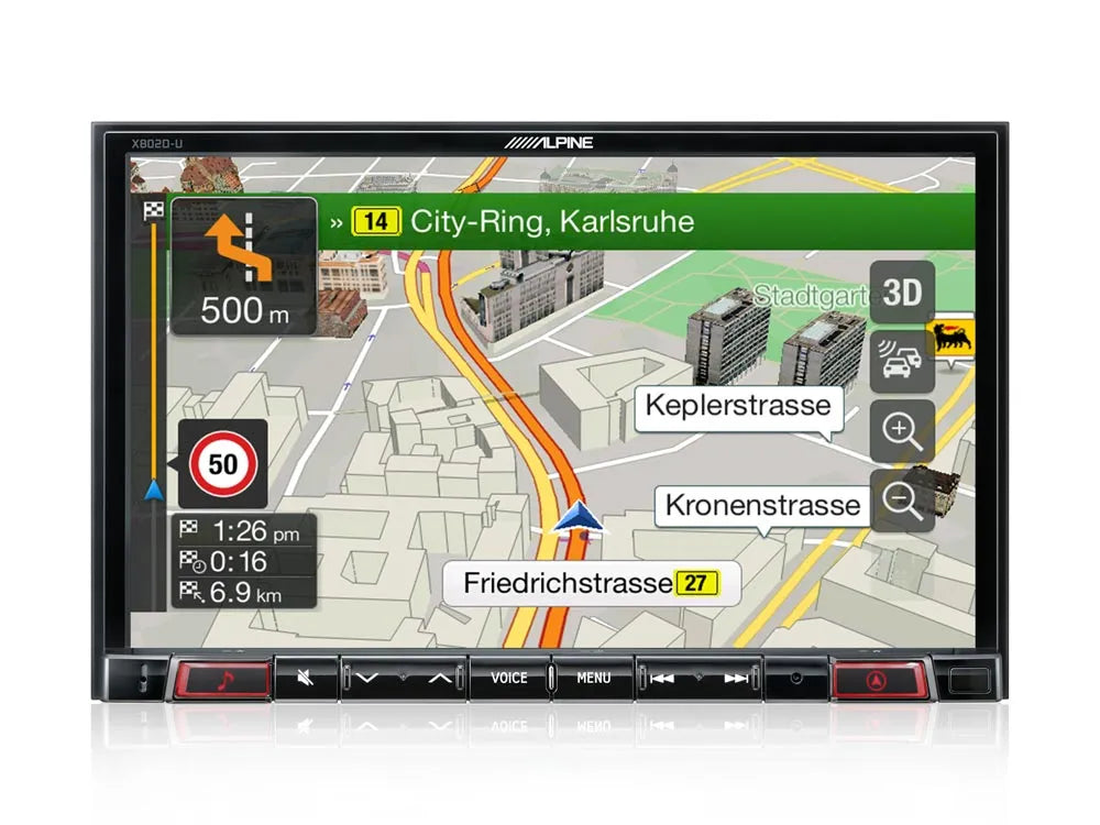 Pažangi navigacinė sistema Alpine X802D-U, 2-DIN, USB, HDMI, BLUETOOTH, Apple CarPlay ir Android Auto