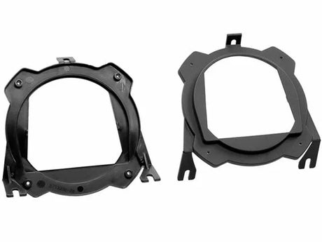 Perėjimo žiedai garsiakalbiams Opel Corsa B/Corsa C/Tigra - Du juodi plastikiniai žiedai su tvirtinimo detalėmis