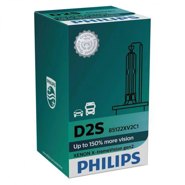 Philips, Lemputė XENON X-Treme Vision D2S +150% 85122XV2C1 - Pakuotė su lemputės atvaizdu