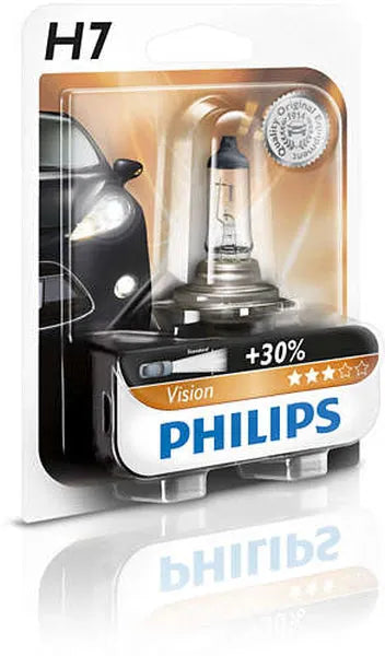 Philips lemputės Vision +30%, H7, 55W, 1vnt. 12972PRB1
