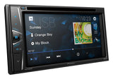 Pioneer AVH-G120DVD, automobilinė multimedija - šoninis vaizdas su valdymo mygtukais