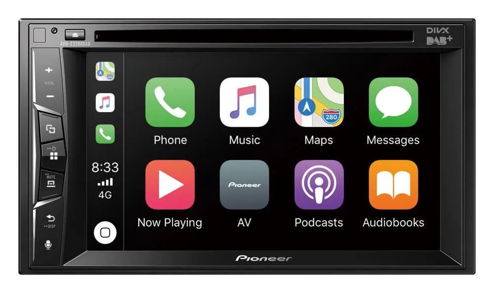 Pioneer AVH-Z3200DAB, automobilinė multimedija - priekinis skydelis su lietimui jautriu ekranu