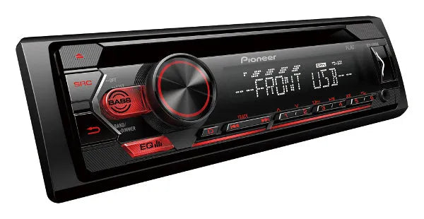 Pioneer, DEH-S120UB CD RDS magnetola su USB, Aux įėjimu, FLAC - valdymo mygtukai ir ekranas iš arti