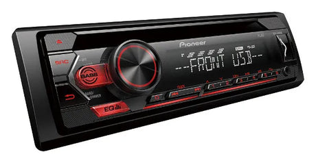 Pioneer, DEH-S120UB CD RDS magnetola su USB, Aux įėjimu, FLAC - valdymo mygtukai ir ekranas iš arti