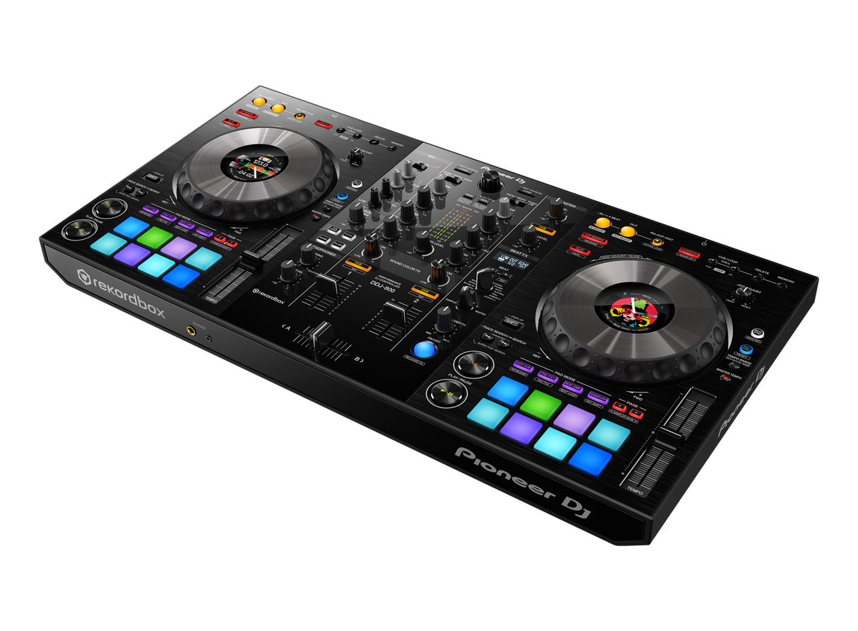 Pioneer DJ - DDJ-800 Rekordbox valdiklis - Spalvoti mygtukai ir apšviesti ratukai