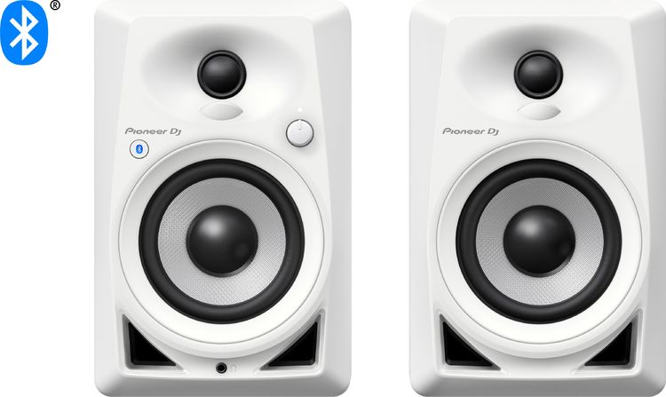 Pioneer DJ DM-40BT-W monitoriai (Balta) PORA - Bluetooth logotipas ir priekinė panelė