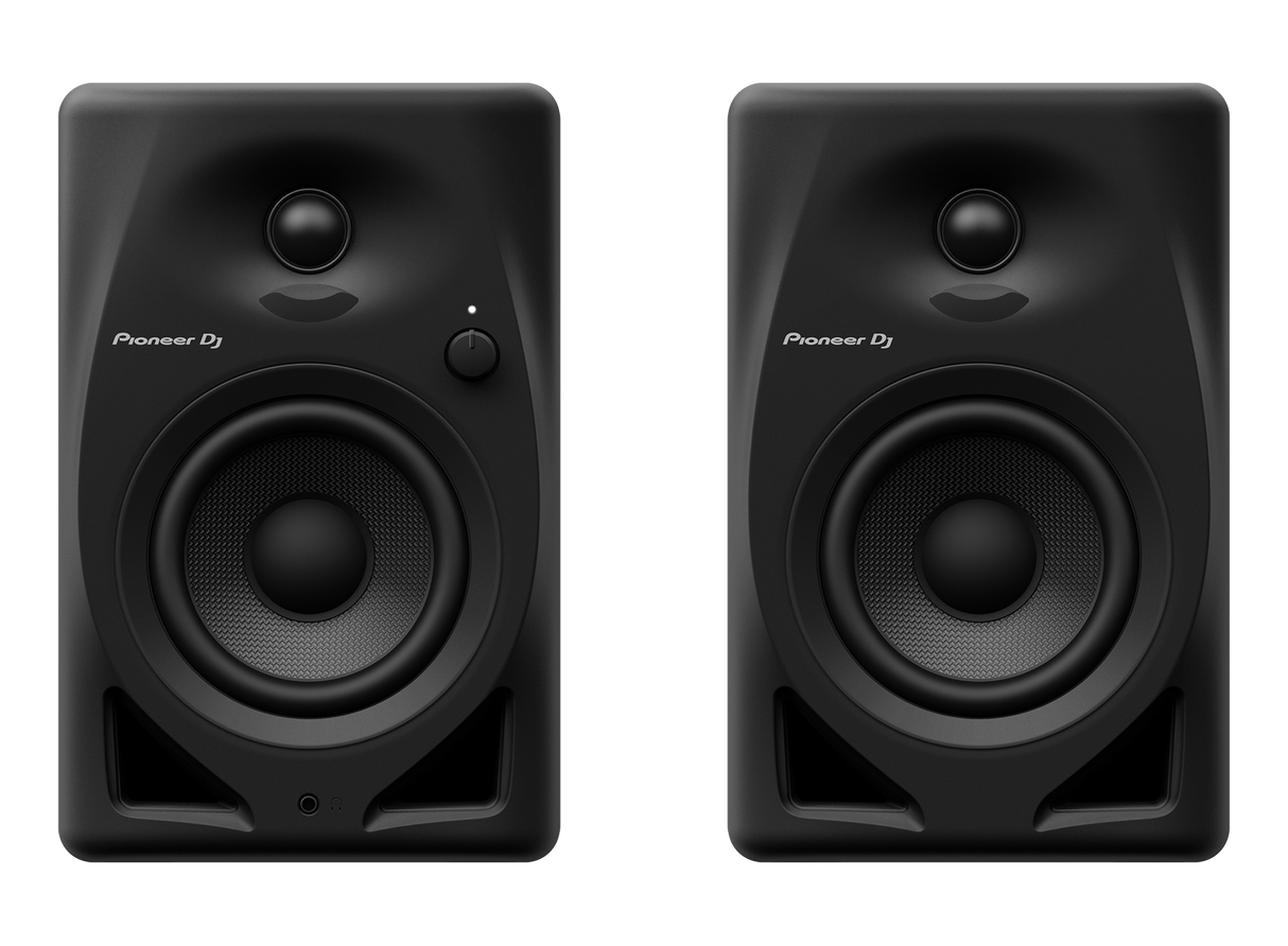 Pioneer DJ - DM-40D monitoriai (Juodi) 4″ PORA - priekinė panelė su jungtimi ausinėms