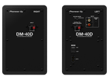 Pioneer DJ - DM-40D monitoriai (Juodi) 4″ PORA - galinė panelė su jungtimis ir valdymo elementais