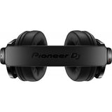 Pioneer DJ HRM-6 monitorinės ausinės - viršutinis ausinių vaizdas su logotipu