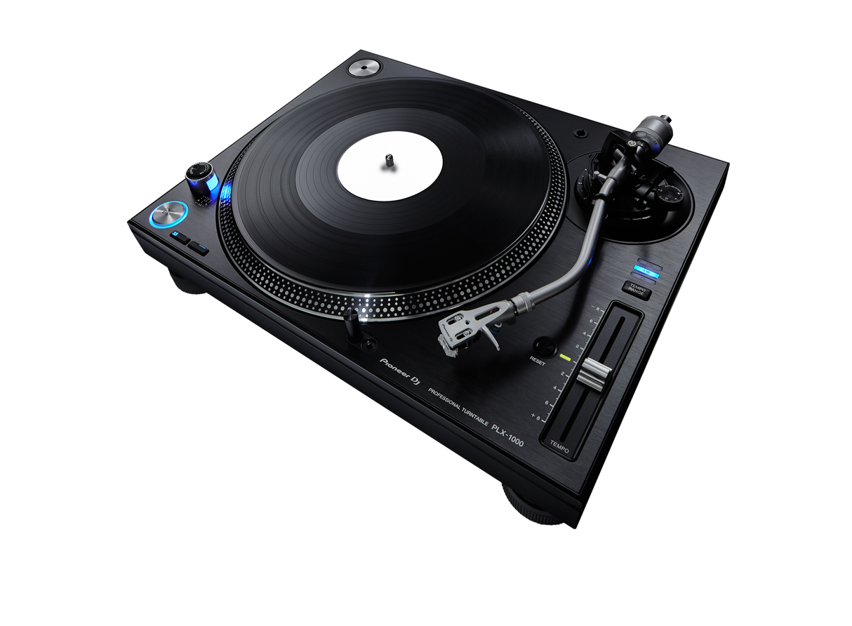 Pioneer DJ PLX-1000 turntable - dešinioji pusė su tempimo valdikliu