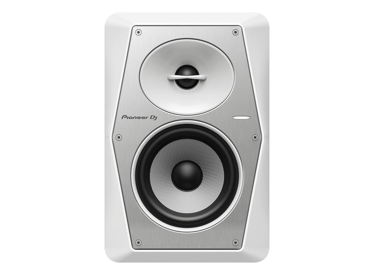 Pioneer DJ - VM-50-W monitor garsiakalbis (Balti) 1vnt - Šoninis vaizdas su prekės ženklu