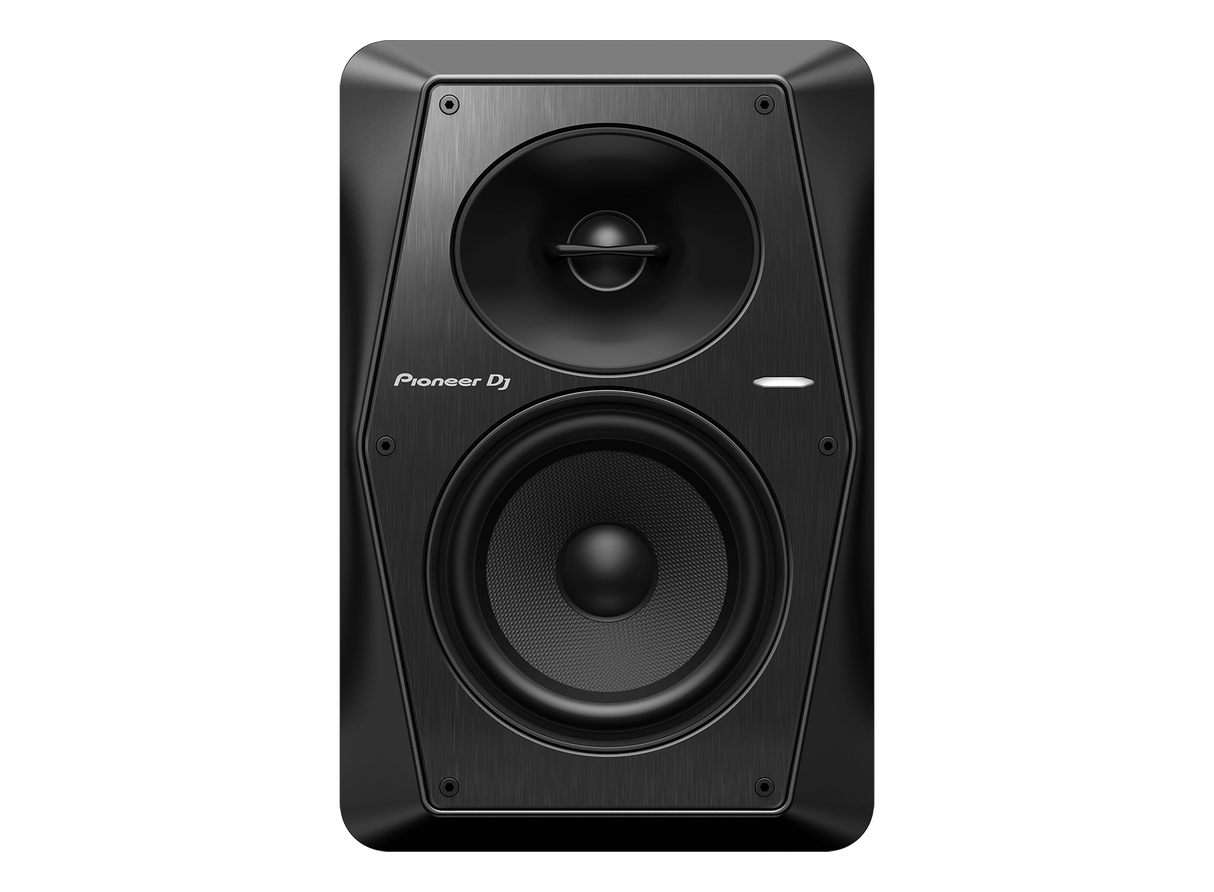 Pioneer DJ VM-50 monitorius (Juodas) 1 vnt. - priekinė panelė su garsiakalbiais ir logotipu