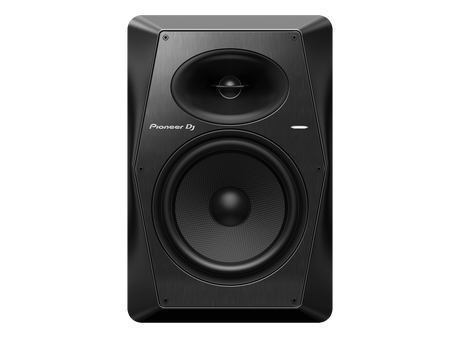 Pioneer DJ VM-80 aktyvus monitorius (Juodas) 1 vnt. - Priekinė panelė su garsiakalbiais ir logotipu
