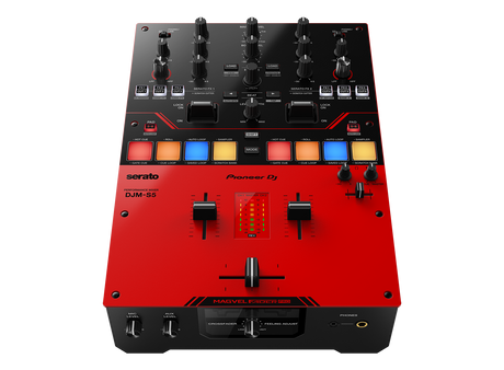 Pioneer DJM-S5 2 kanalų mūšio mikseris - Raudonas korpusas su juodais valdymo elementais