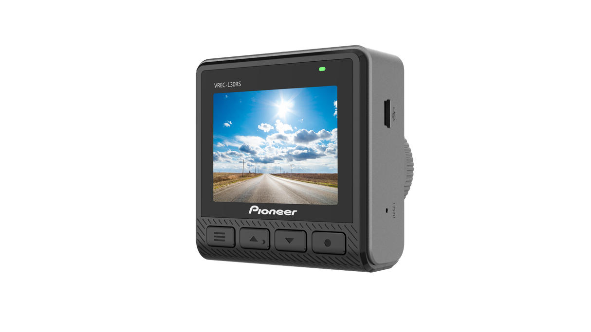 Pioneer Full HD Kojelautakamera VREC-130RS - Šoninis vaizdas su USB jungtimi