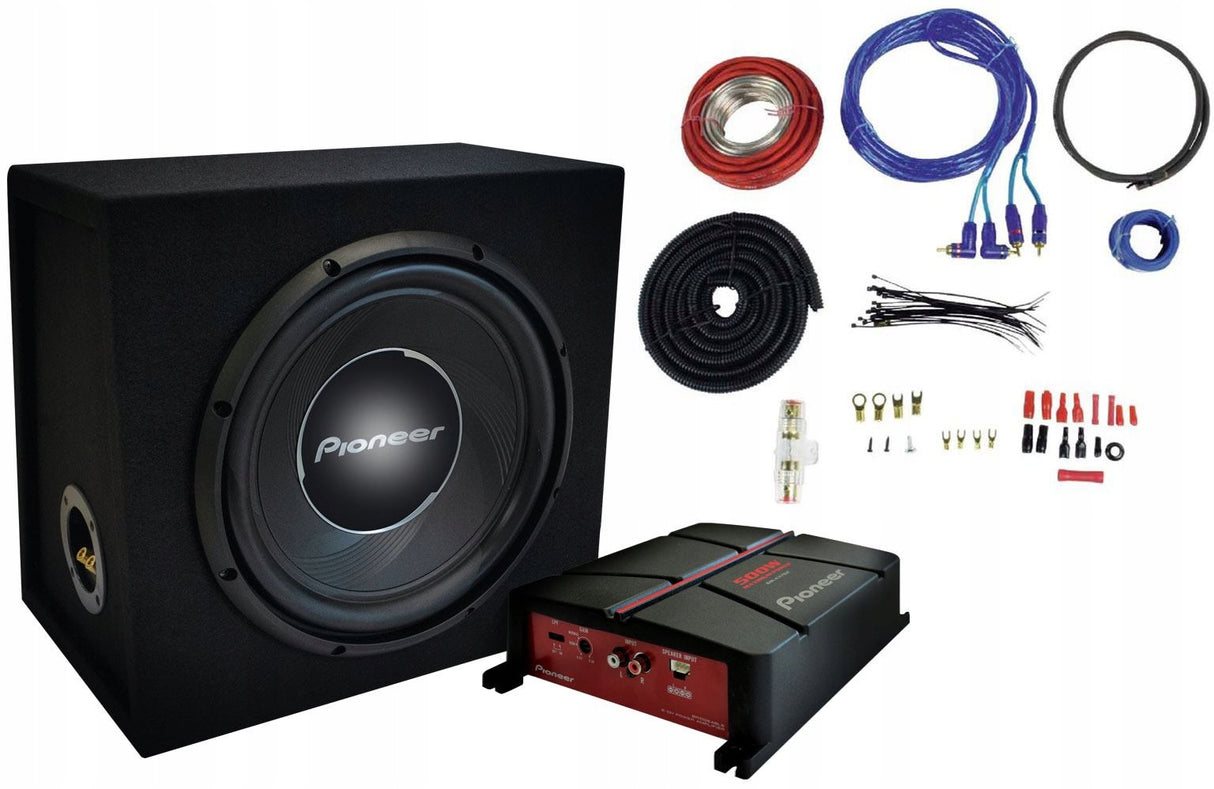 Pioneer GXT-3730B-SET - garsiakalbis, stiprintuvas ir laidų rinkinys