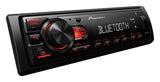 Pioneer MVH-230BT, automobilinė magnetola su Bluetooth, USB ir RDS (1DIN) - Didysis valdymo ratukas su raudonu apvadu