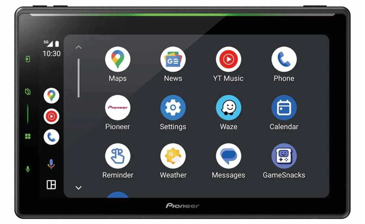 Pioneer SPH-EVO107DAB-UNI, 10.1″ automobilinė multimedija su belaidžiu Apple CarPlay ir Android Auto - Ekrano vaizdas su programėlėmis ir piktogramomis