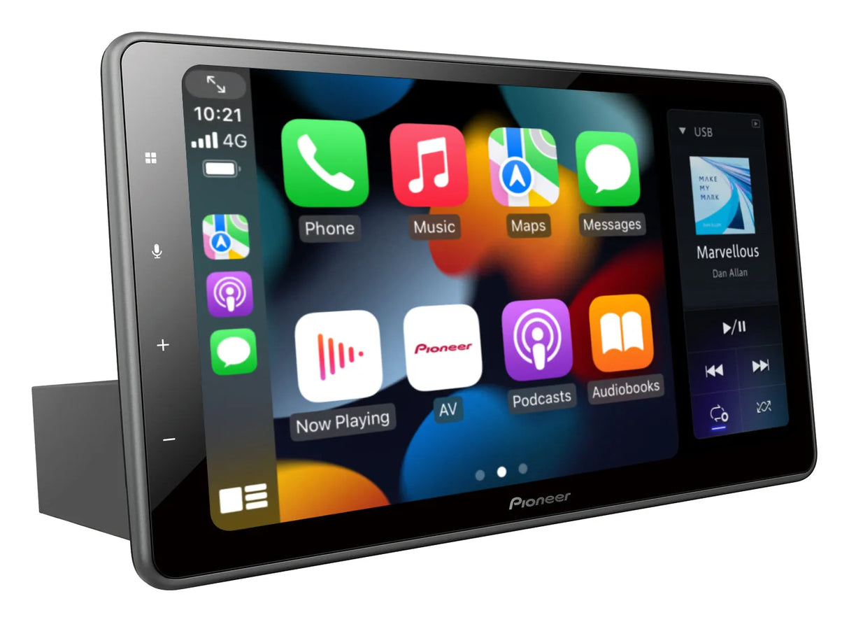 Pioneer SPH-EVO950DAB, 9” automobilinė multimedija su Apple CarPlay ir Android Auto - Šoninis vaizdas su ekrano valdikliais