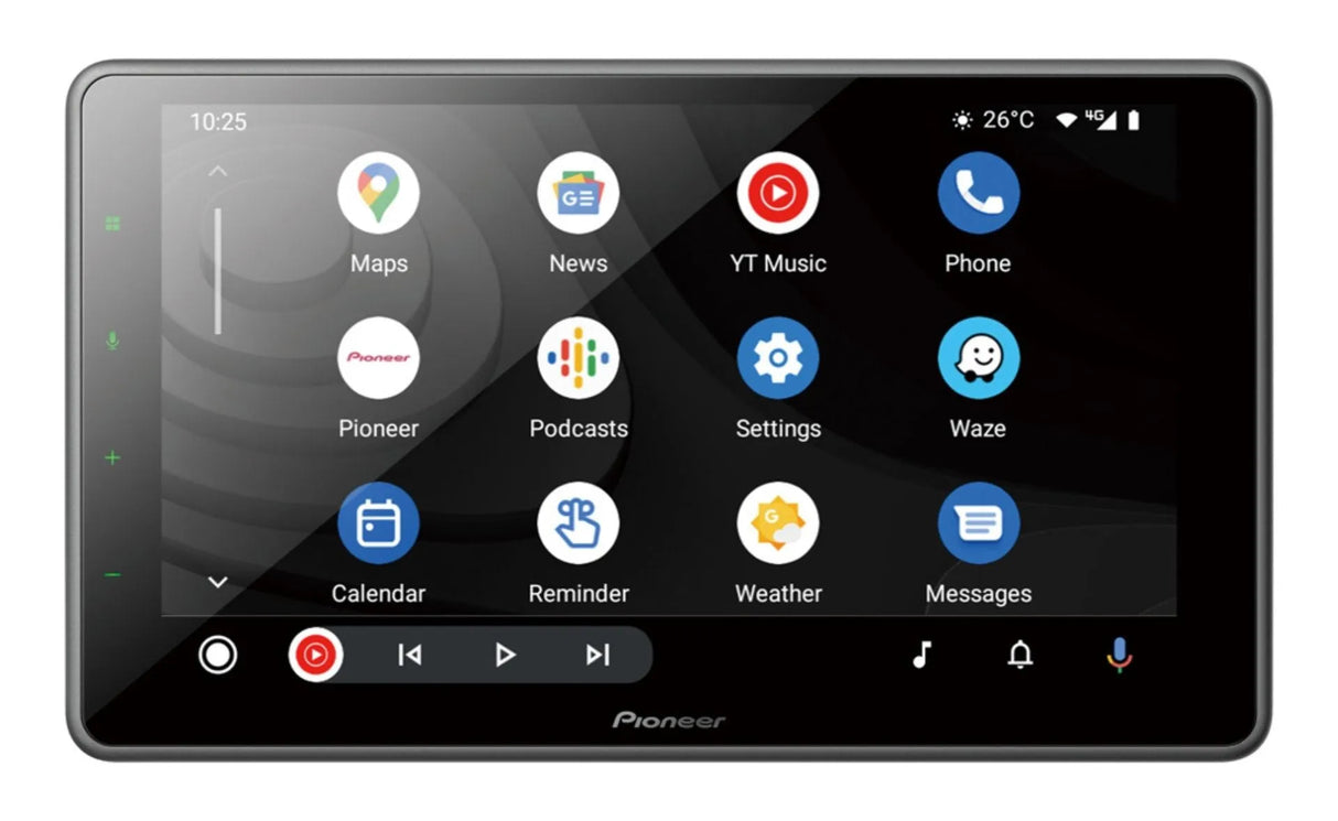 Pioneer SPH-EVO950DAB-UNI, 9.0" automobilinė multimedija su belaidžiu Apple CarPlay ir Android Auto - Ekrano viršuje rodoma temperatūra ir ryšys