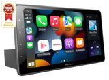 Pioneer SPH-EVO950DAB-UNI, 9.0" automobilinė multimedija su belaidžiu Apple CarPlay ir Android Auto - apatinis dešinysis kampas su USB ir garso valdikliais