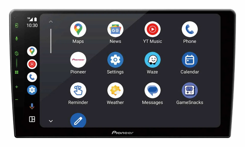 Pioneer SPH-PF97BT, 9" automobilinė multimedija su Apple CarPlay ir Android Auto - Ekrano šoninė panelė su piktogramomis
