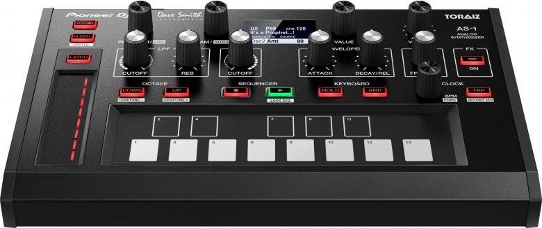 Pioneer TAS-1 Monophonic analog synthesizer - priekinė panelė su mygtukais ir klavišais