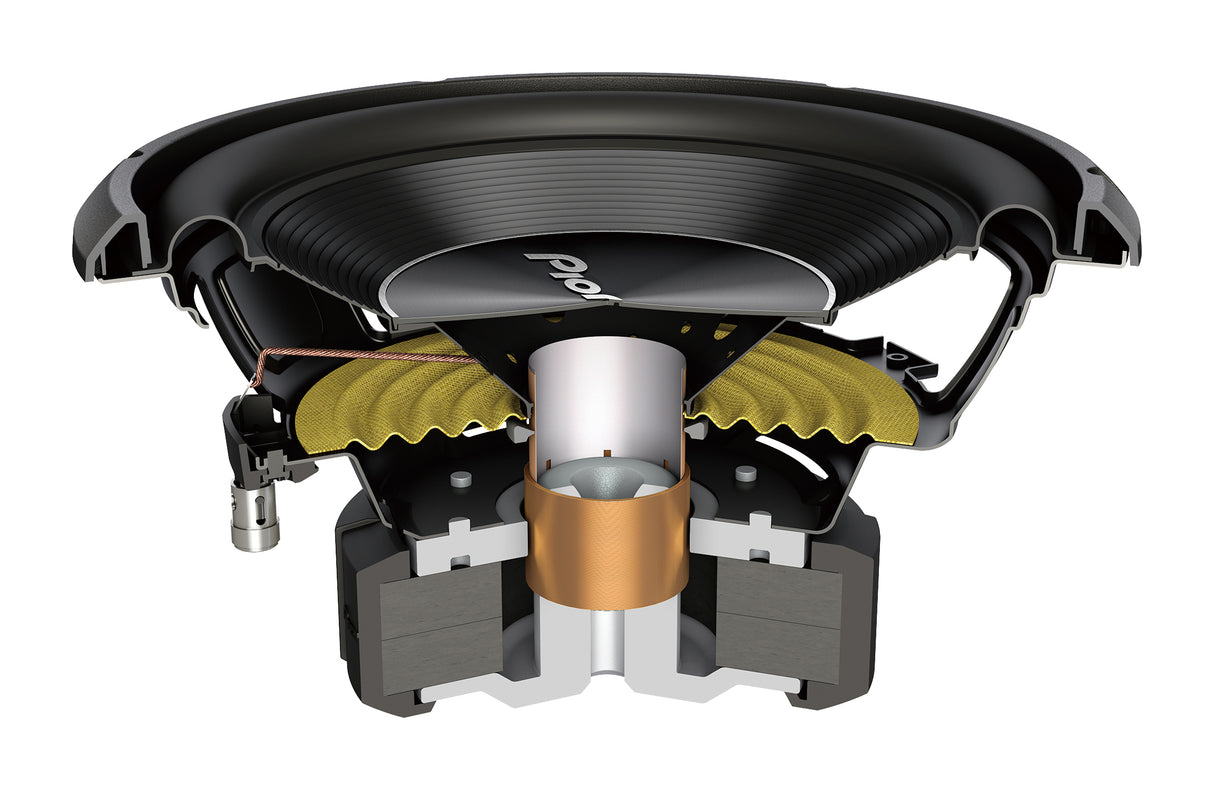 Pioneer TS-A250S4 - vidinis garsiakalbio pjūvis su ritėmis