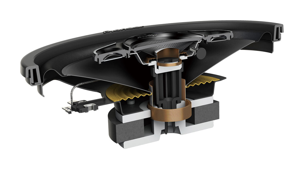 Pioneer TS-A4670F - Garsiakalbio pjūvis su vidinėmis dalimis