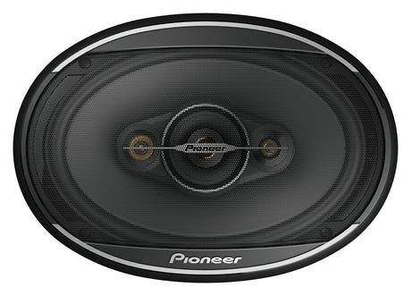 Pioneer TS-A6961F - Garsiakalbio grotelės su trimis garsiakalbiais ir logotipu