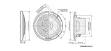 Pioneer TS-MR1600 drėgmei atsparus garsiakalbis - matmenys ir kampai su matavimais