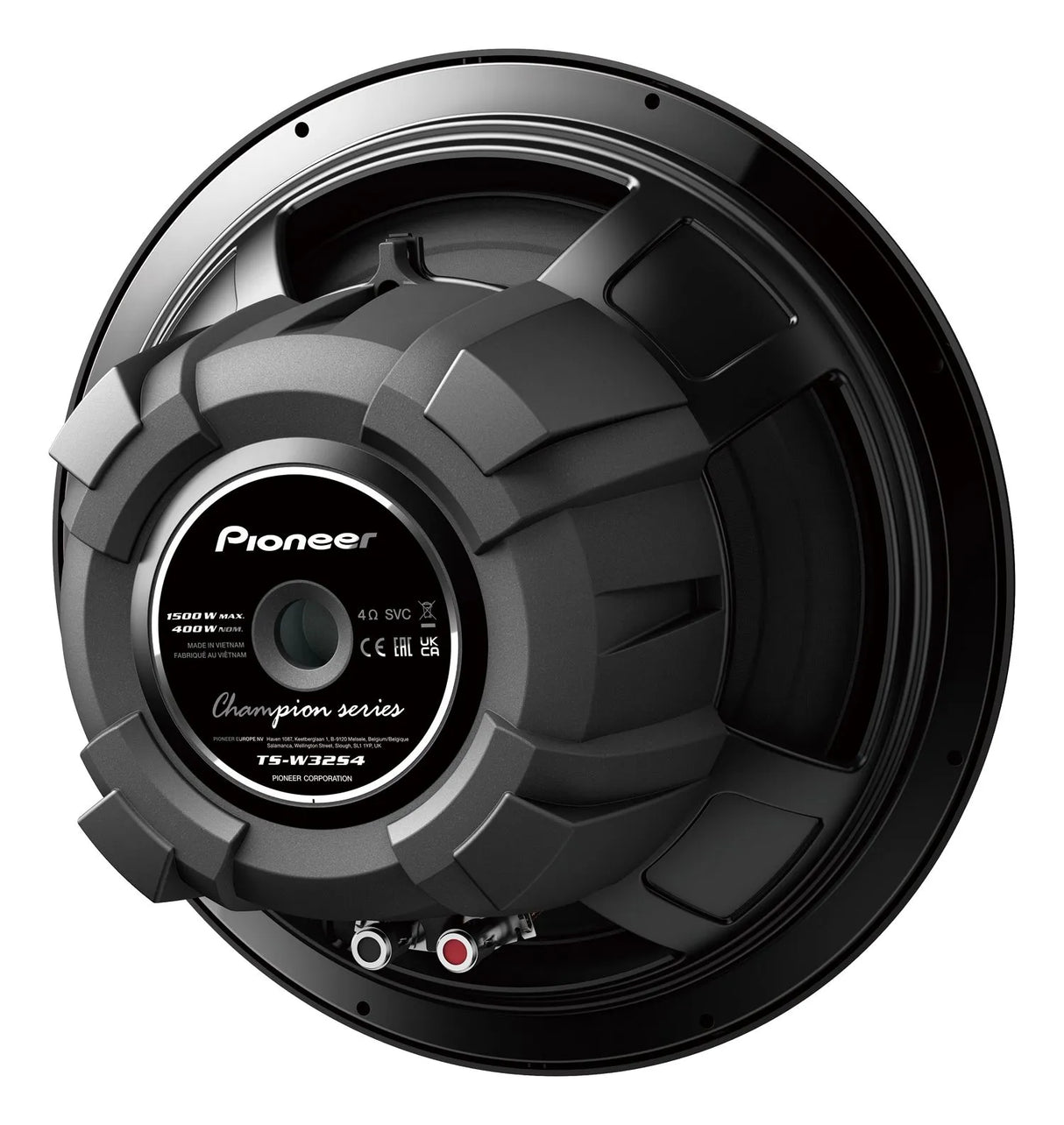 Pioneer TS-W32S4 - garsiakalbio galinė dalis su jungtimis