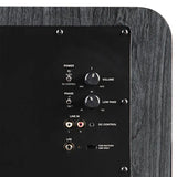 Polk Audio HTS SUB 12 žemų dažnių garso kolonėlė (įvairių spalvų) - Galinė panelė su jungtimis ir valdymo ratukais