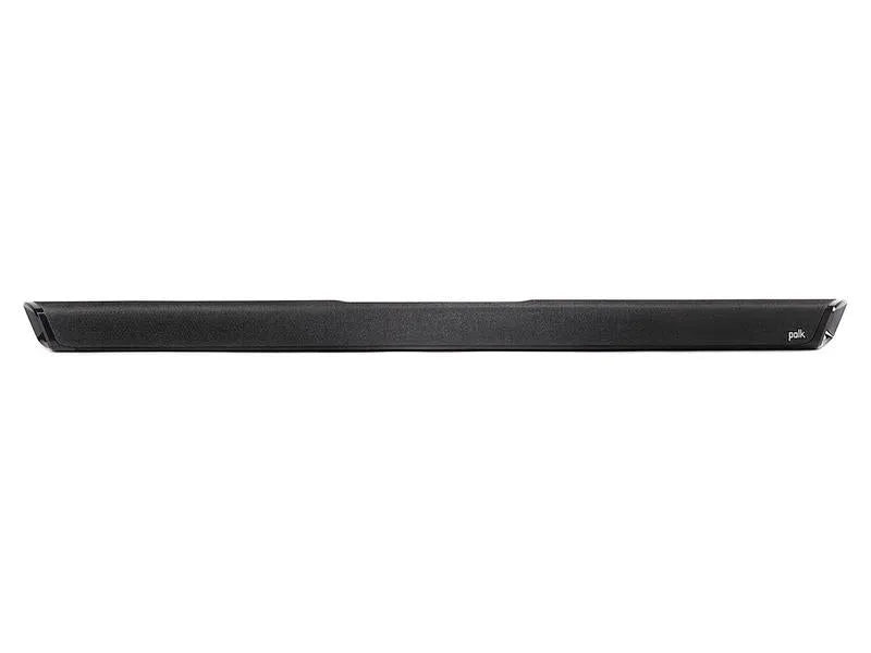 Polk Audio MagniFi II, namų kino soundbar garso sistema - Šoninis vaizdas su Polk logotipu
