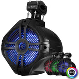 Power Acoustik MWT-80BL, 8” Marine korpusinės kolonėlės 750W, su RGB apšvietimu, bei sukiojamais laikikliais