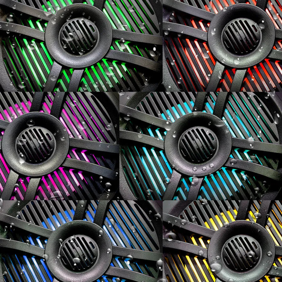 Power Acoustik MWT-80BL, 8” Marine korpusinės kolonėlės 750W, su RGB apšvietimu, bei sukiojamais laikikliais