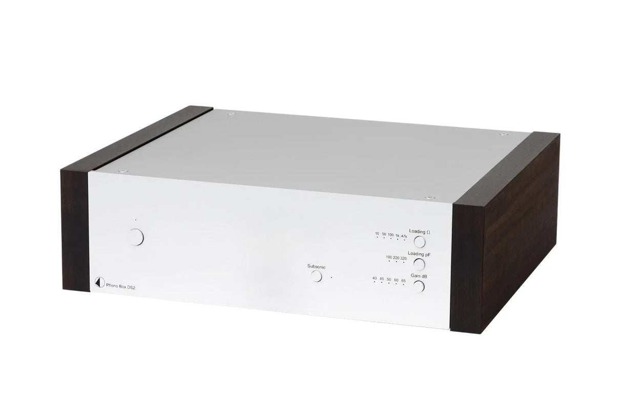 Pro-Ject Phono Box DS2, pradinis stiprintuvas (įvairių spalvų) - priekinė panelė su valdymo jungikliais